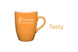 Orange Colour Branded Mug