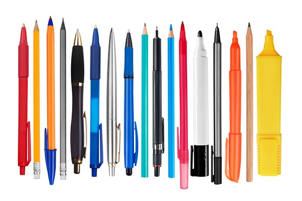 all types of pens