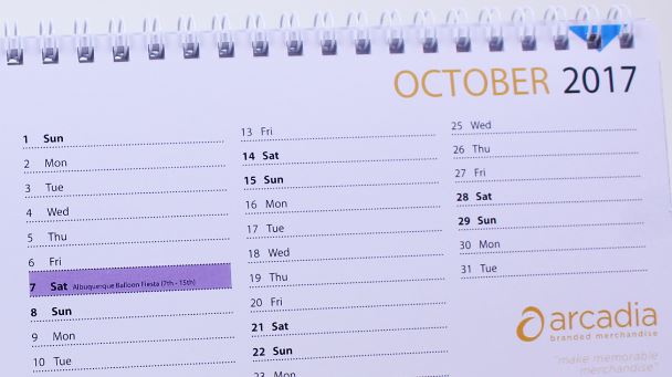 personlised calendar dates
